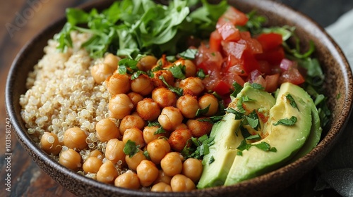 Wholesome Buddha Bowl with Quinoa and Avocado