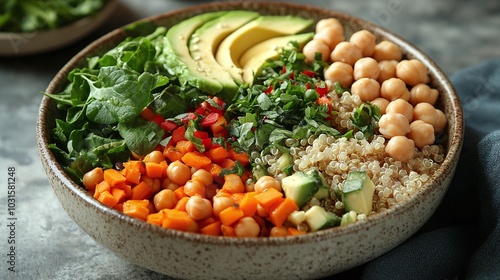 Wholesome Buddha Bowl with Fresh Ingredients