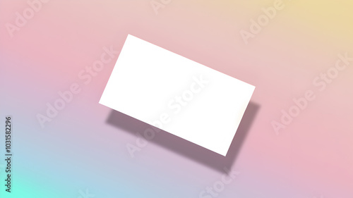 Blank business card on a soft gradient background