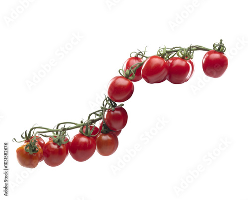 cherry tomatoes isolated on white background