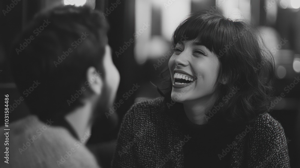Smiling Woman and Man Smiling Woman and Man