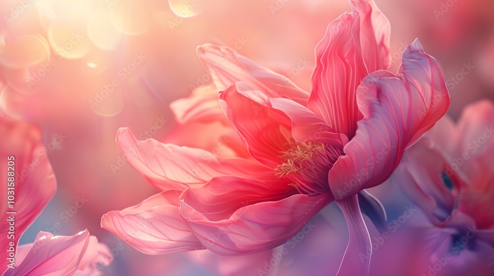 Delicate Pink Flowers in Soft Light: A Floral Masterpiece Delicate Pink Flowers in Soft Light: A Floral Masterpiece