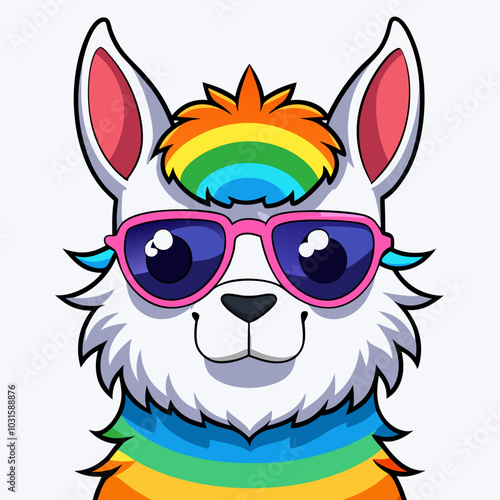 Llama clipart animal vector illustration