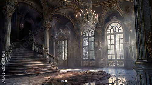 Grand Staircase in a Forgotten Palace: A Glimpse into History