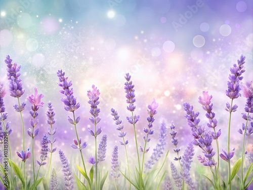 Seamless Watercolor Lavender Flowers Border for Elegant Designs