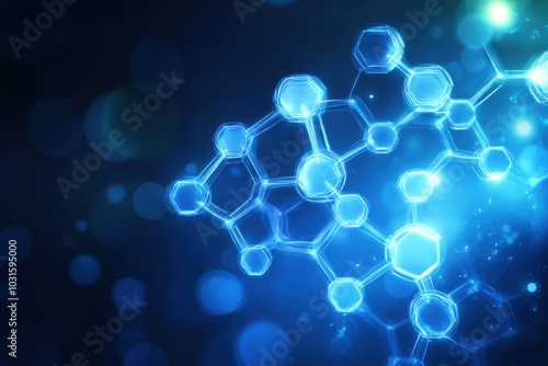 Wallpaper Mural An abstract medical background featuring a pattern of interconnected hexagons, representing healthcare technology and innovation Torontodigital.ca