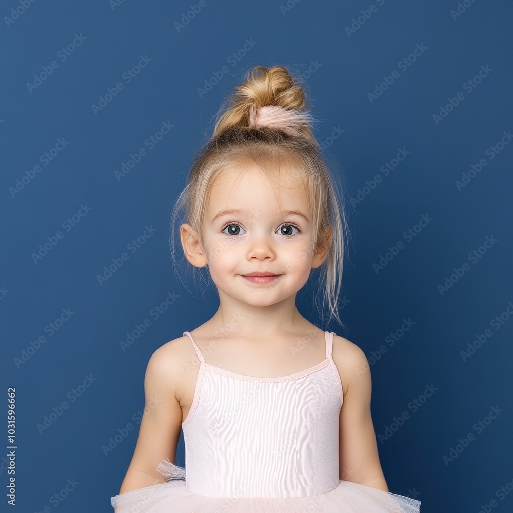 adorable-young-child-dressed-as-a-ballerina-standing-against-a-blue