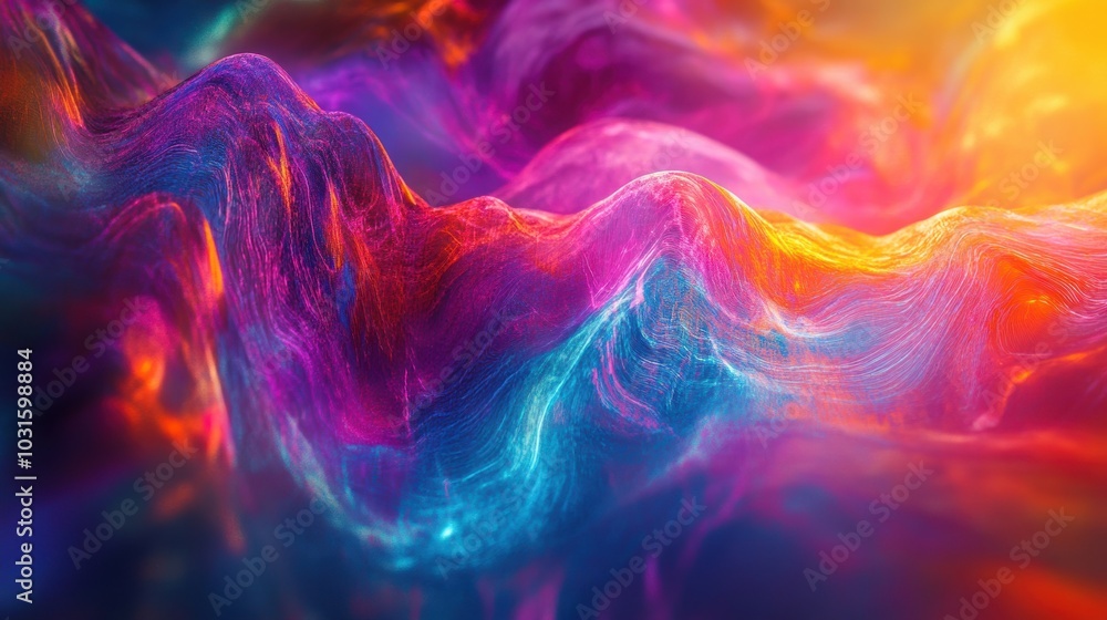 Abstract colorful flowing lines and curves. Abstract colorful flowing lines and curves.