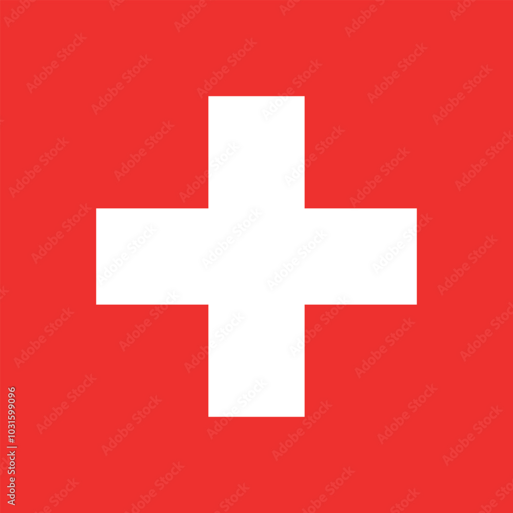 Normal flag of the European country of SWITZERLAND with original aspect ratio Normal flag of the European country of SWITZERLAND with original aspect ratio
