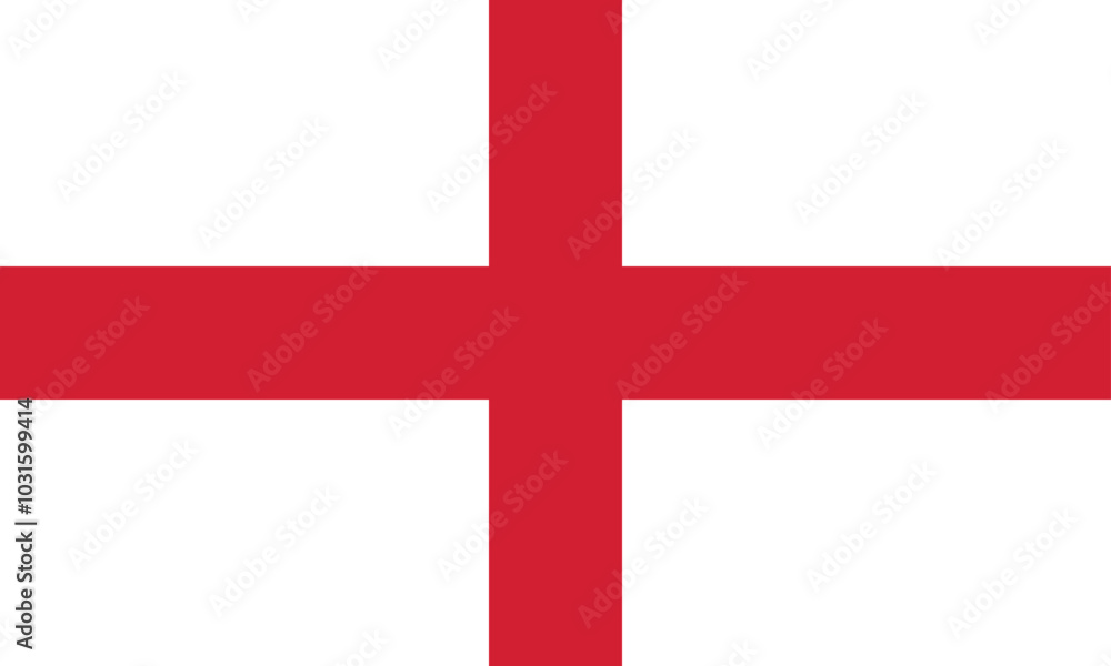 Obraz premium Normal flag of the European country of ENGLAND with original aspect ratio