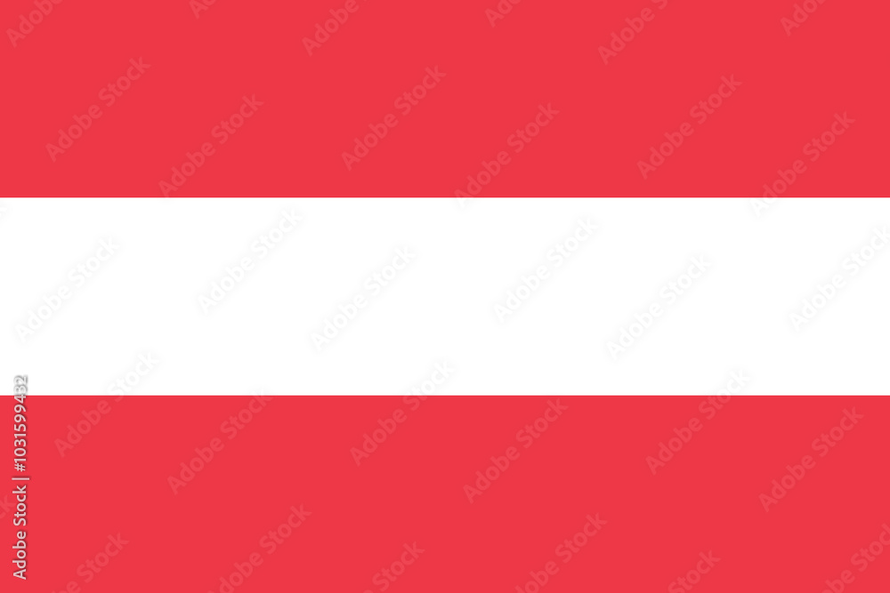 Normal flag of the European country of AUSTRIA with original aspect ratio Normal flag of the European country of AUSTRIA with original aspect ratio