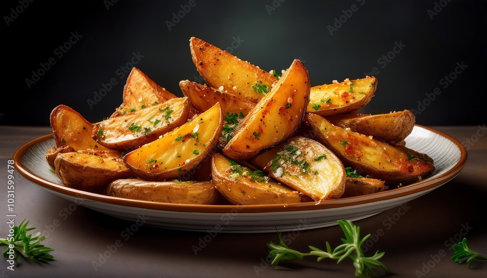 Crispy golden fish and chips with a side of fluffy potato wedges, a classic British pub meal Crispy golden fish and chips with a side of fluffy potato wedges, a classic British pub meal