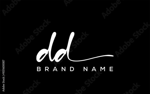 DD letter beauty handwriting vector logo. photo