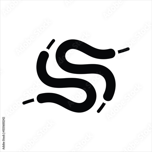 Initial Letter S Shoelace Shape Logo Design Inspiration