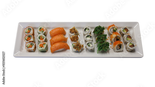 salmon steak with vegetables