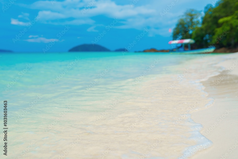 Fototapeta premium empty tropical beach, close up