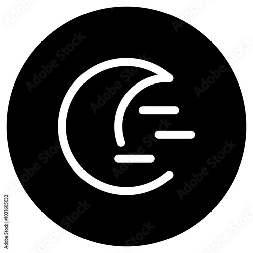 Editable cloudy windy moon vector icon. Part of a big icon set family. Perfect for web and app interfaces, presentations, infographics, etc