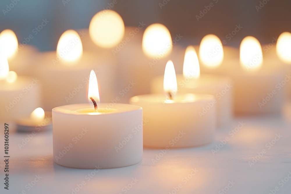 Serene Still Life with Lit Candles Serene Still Life with Lit Candles