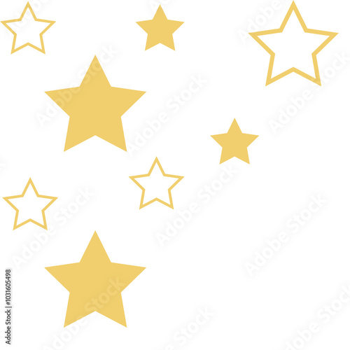 Gold Sparkling Star Corner