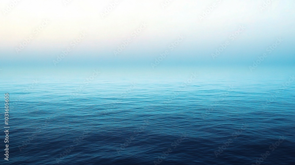 Tranquil Ocean Horizon in Soft Blue Tones Tranquil Ocean Horizon in Soft Blue Tones