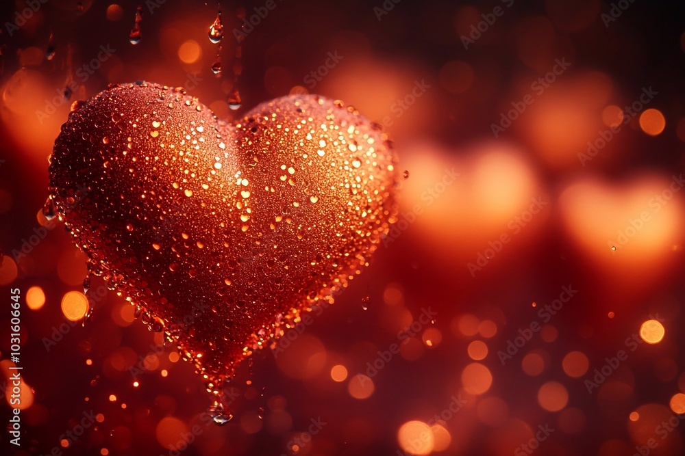 Fototapeta premium heart on a dark red background