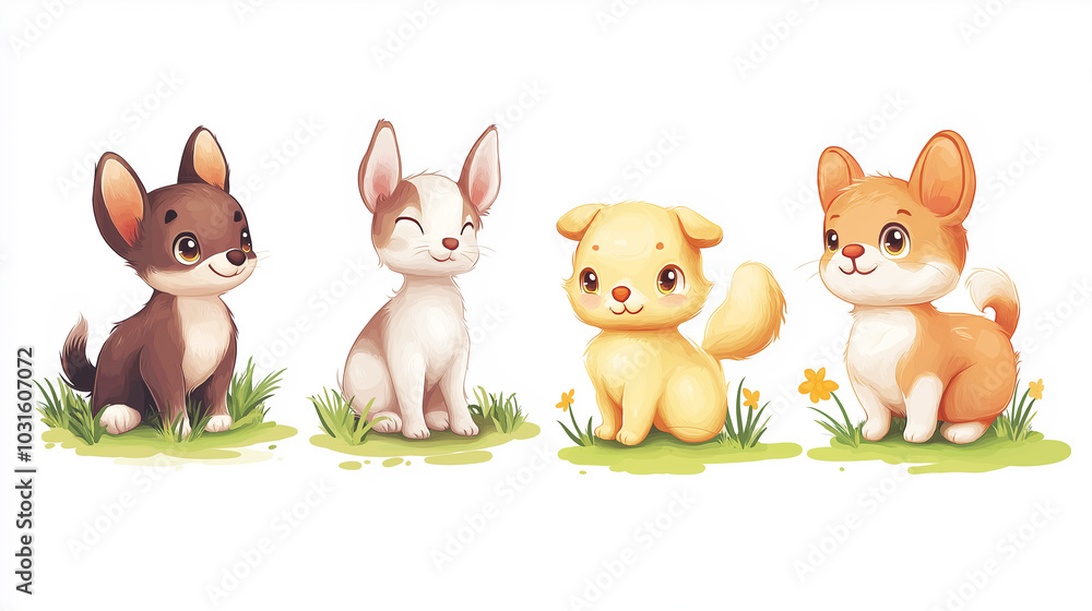 Fototapeta premium 動物達のイラスト集