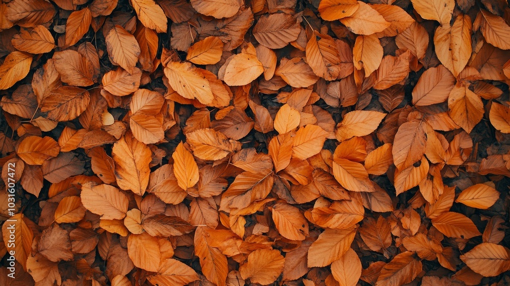 Orange fall leaves in park, autumn natural background. - Orange fall leaves in park, autumn natural background. -