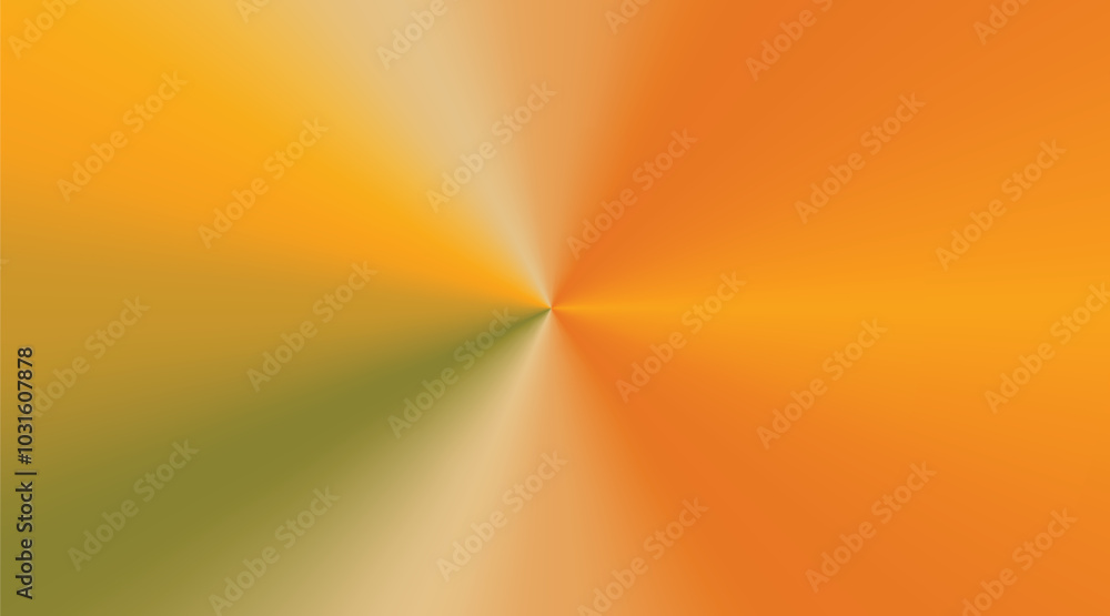 Abstract retro radial background with orange and green gradient colors radiating from the center Abstract retro radial background with orange and green gradient colors radiating from the center