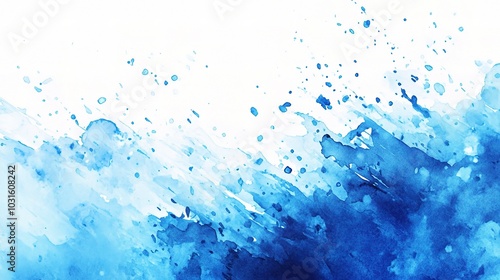 Abstract Blue Watercolor Splash Background