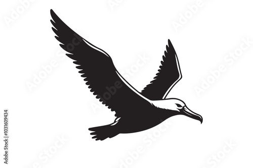 Albatross Silhouette Vector Illustration – Perfect for T-Shirts, Hoodies & Décor