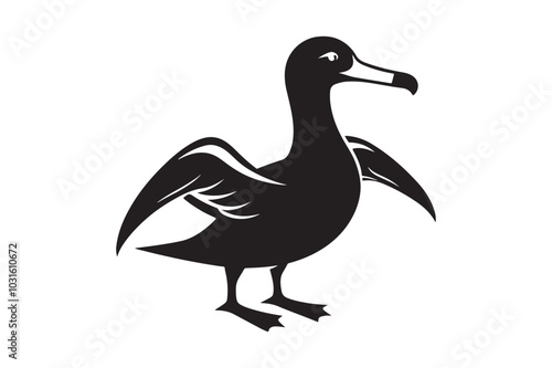 Albatross Silhouette Vector Illustration – Perfect for T-Shirts, Hoodies & Décor photo