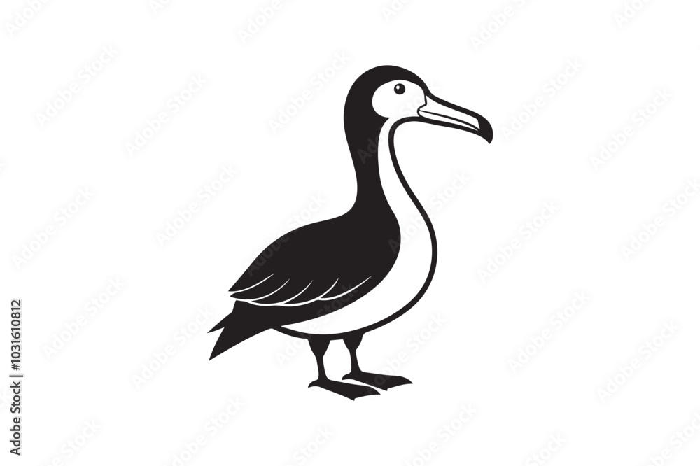 Fototapeta premium Albatross Silhouette Vector Illustration – Perfect for T-Shirts, Hoodies & Décor