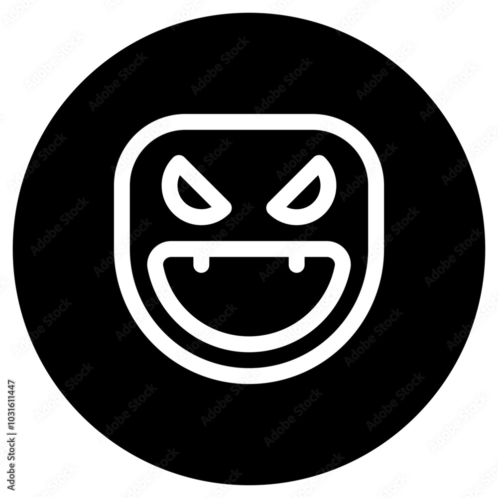 Editable vector evil face mask icon. Part of a big icon set family. Perfect for web and app interfaces, presentations, infographics, etc Editable vector evil face mask icon. Part of a big icon set family. Perfect for web and app interfaces, presentations, infographics, etc