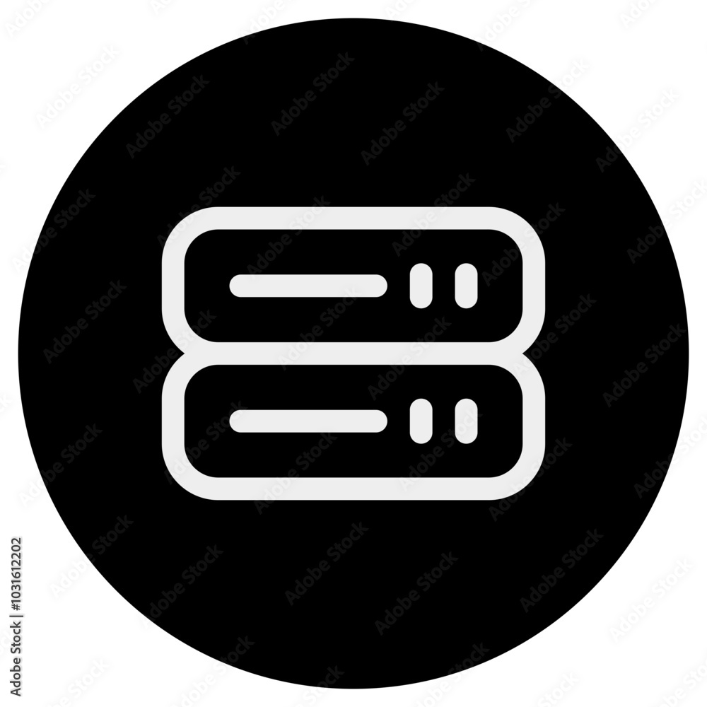 Editable vector server storage drive icon. Part of a big icon set family. Perfect for web and app interfaces, presentations, infographics, etc