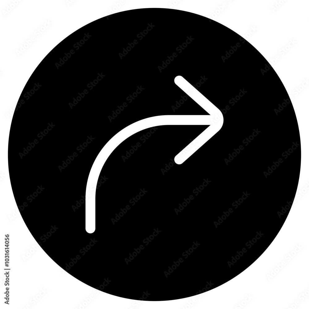 Vector turn right arrow chevron icon. Black, white background. Perfect for app and web interfaces, infographics, presentations, marketing, etc. Vector turn right arrow chevron icon. Black, white background. Perfect for app and web interfaces, infographics, presentations, marketing, etc.