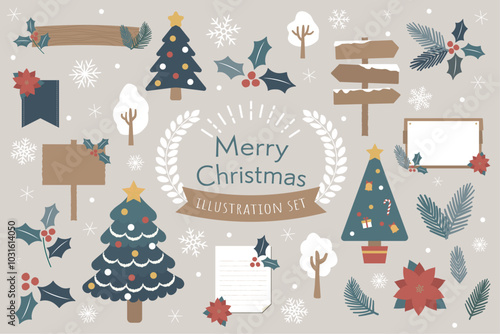 クリスマスのイラスト素材セッット