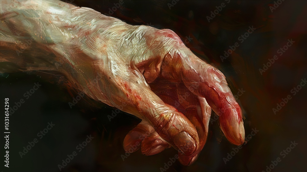 Bloody Hand: A Close-Up Study of Pain and Vulnerability Bloody Hand: A Close-Up Study of Pain and Vulnerability