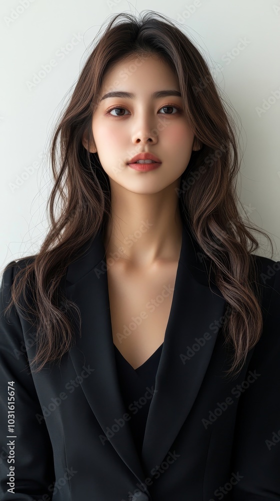 Portrait Young asian woman businesswoman isolated white background, remove background, Generative AI Portrait Young asian woman businesswoman isolated white background, remove background, Generative AI