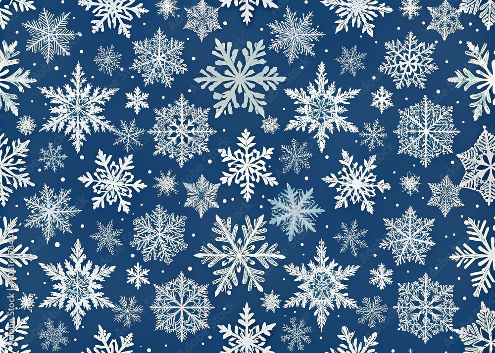 Snowflakes Pattern - Winter Wonderland Design for Fashion Textiles Snowflakes Pattern - Winter Wonderland Design for Fashion Textiles