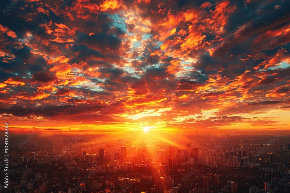 The sun heat on the big city The sun heat on the big city