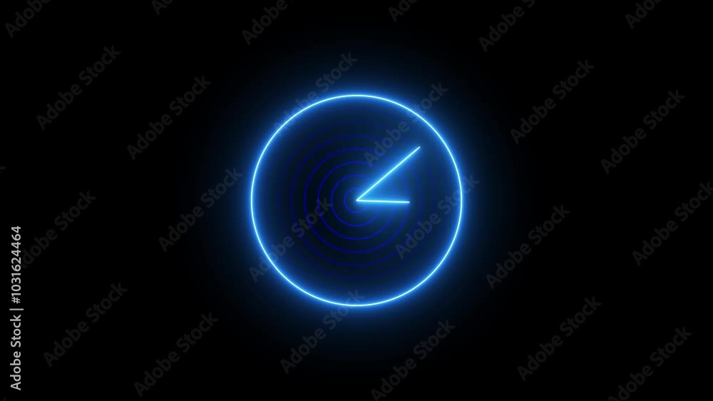 Editable Neon Midnight Sale sign banner on dark background. Dark background.