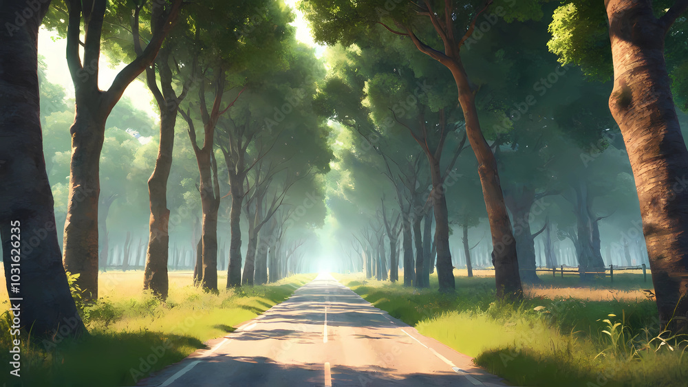 Obraz premium road in summer