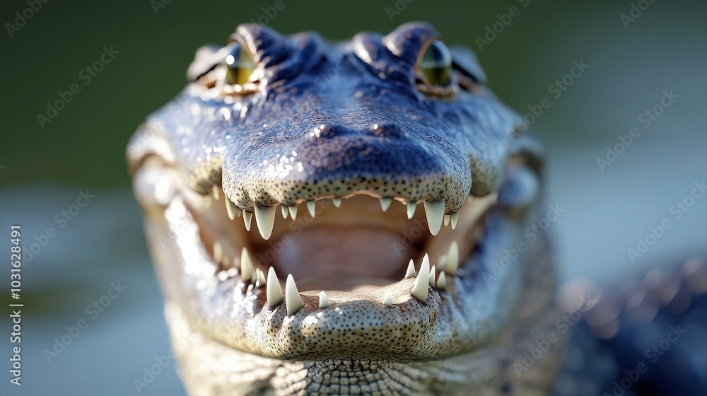 Close Up of Alligator Mouth Open Sharp Teeth Reptile Wildlife Photo Close Up of Alligator Mouth Open Sharp Teeth Reptile Wildlife Photo