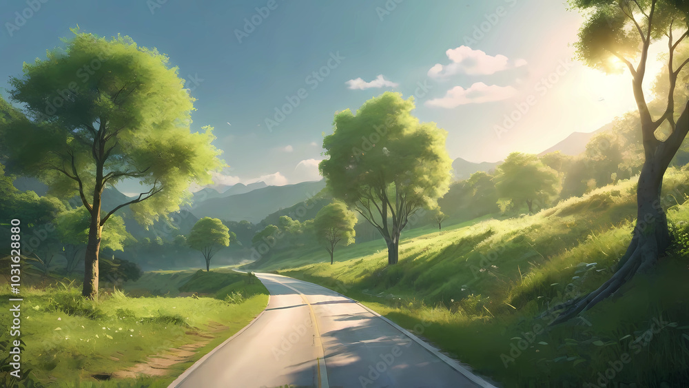 Fototapeta premium road in summer