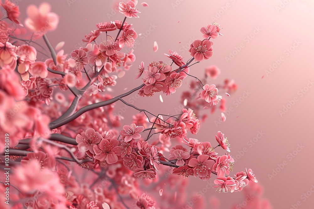 cherry blossom tree branches on the background cherry blossom tree branches on the background
