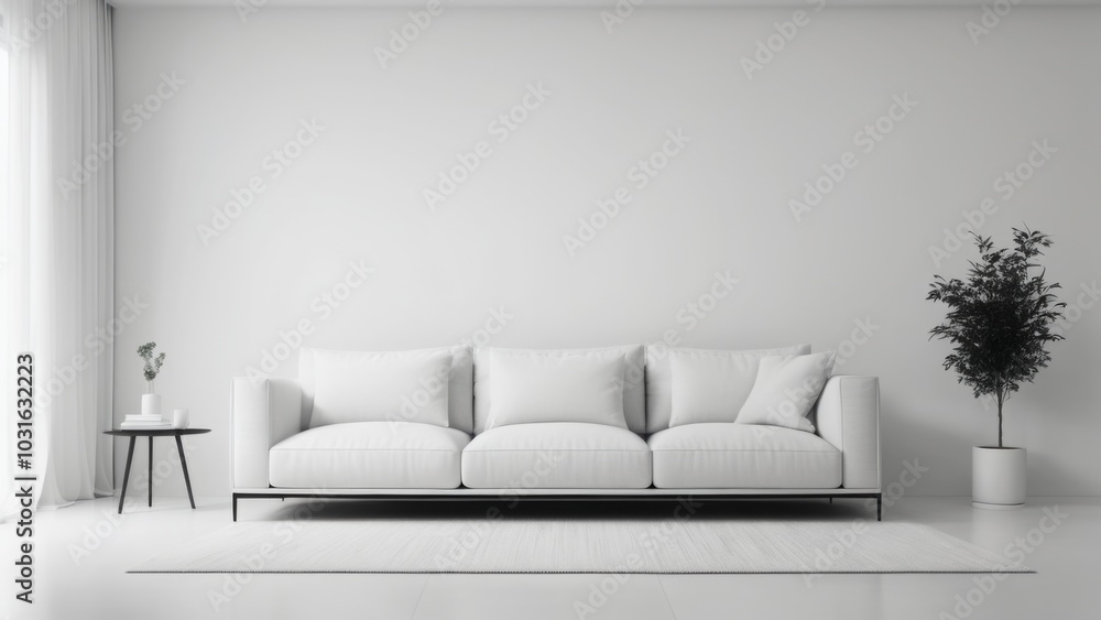 Fototapeta premium modern living room with sofa