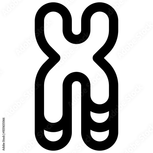 Genetics. Editable stroke vector icon.