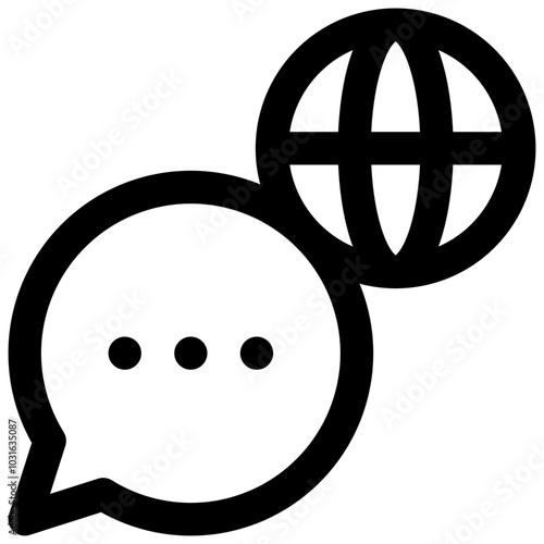 Linguistics. Editable stroke vector icon.