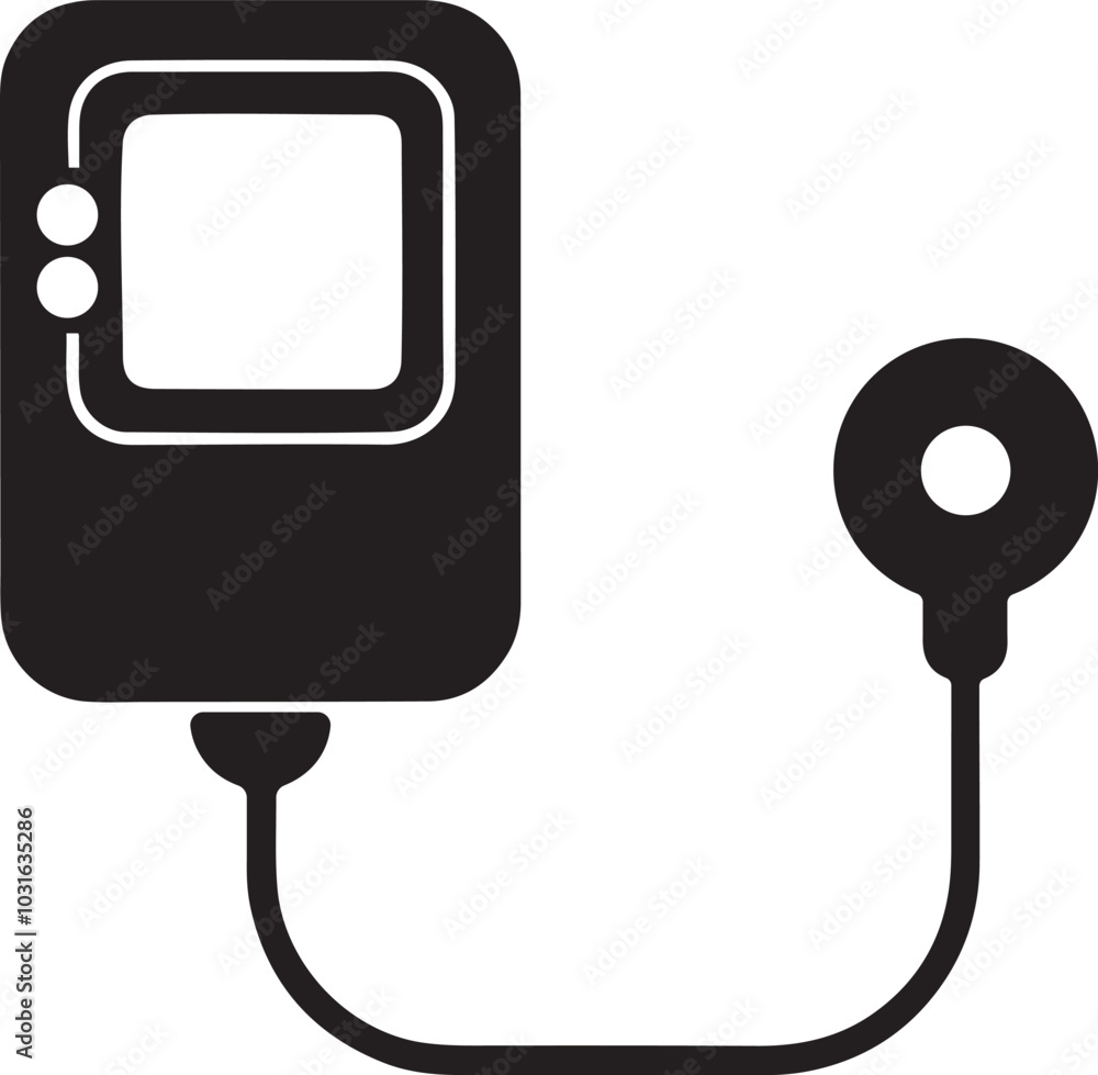 Blood Pressure Monitor Vector Icon. Blood Pressure Monitor Vector Icon.