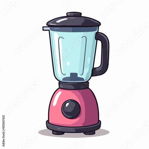 Vector blender illustration, cartoon kitchen appliance
